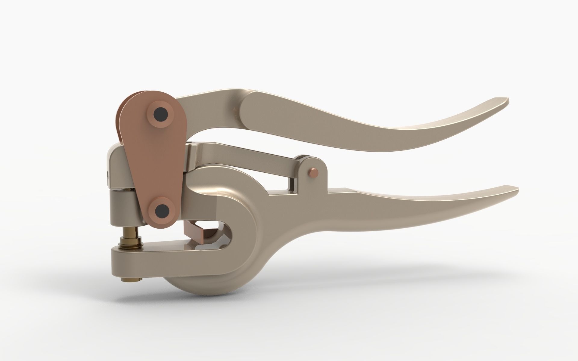 Single One Hole Punch Machine 3D model_1