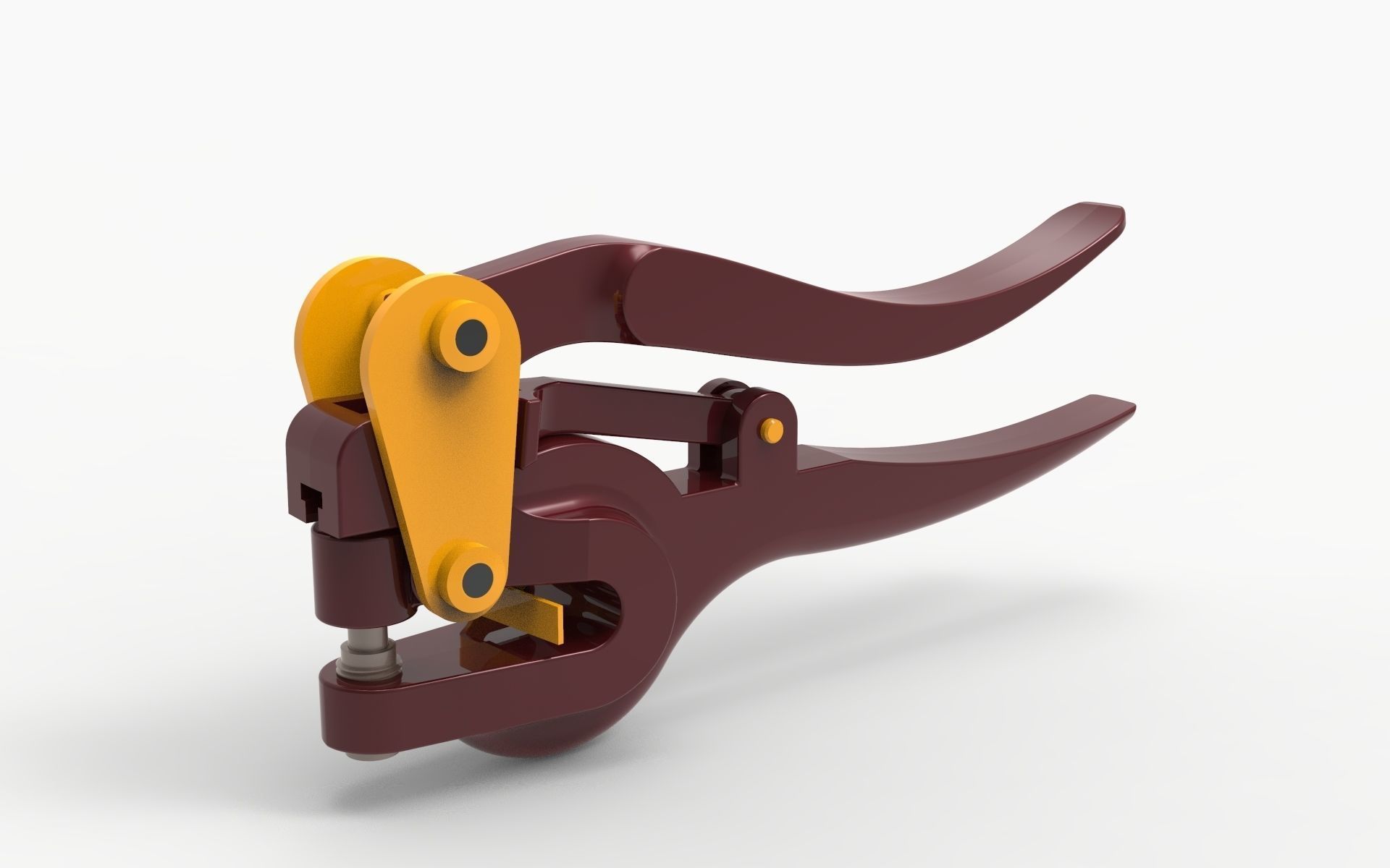 Single One Hole Punch Machine 3D model_5