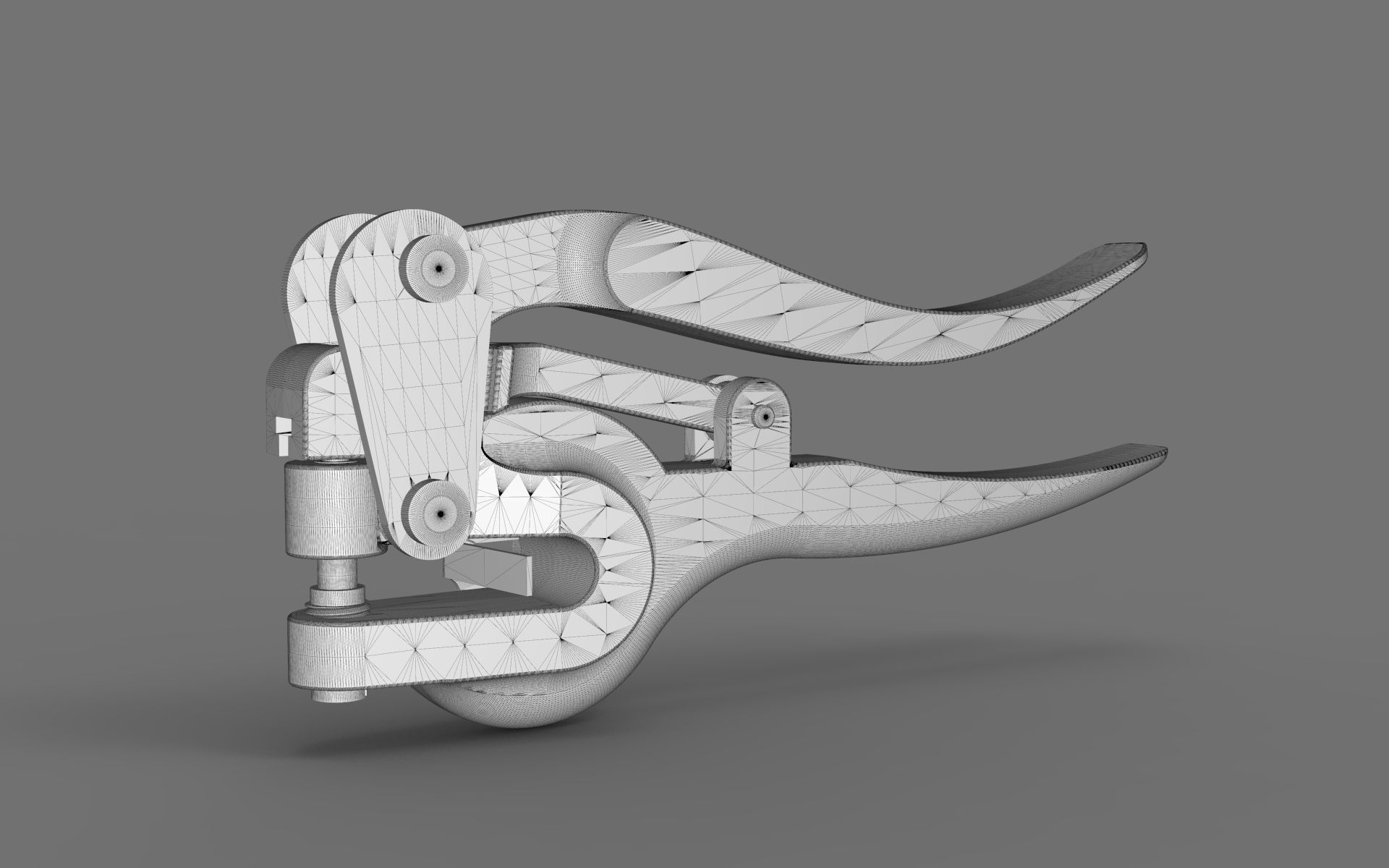 Single One Hole Punch Machine 3D model_6