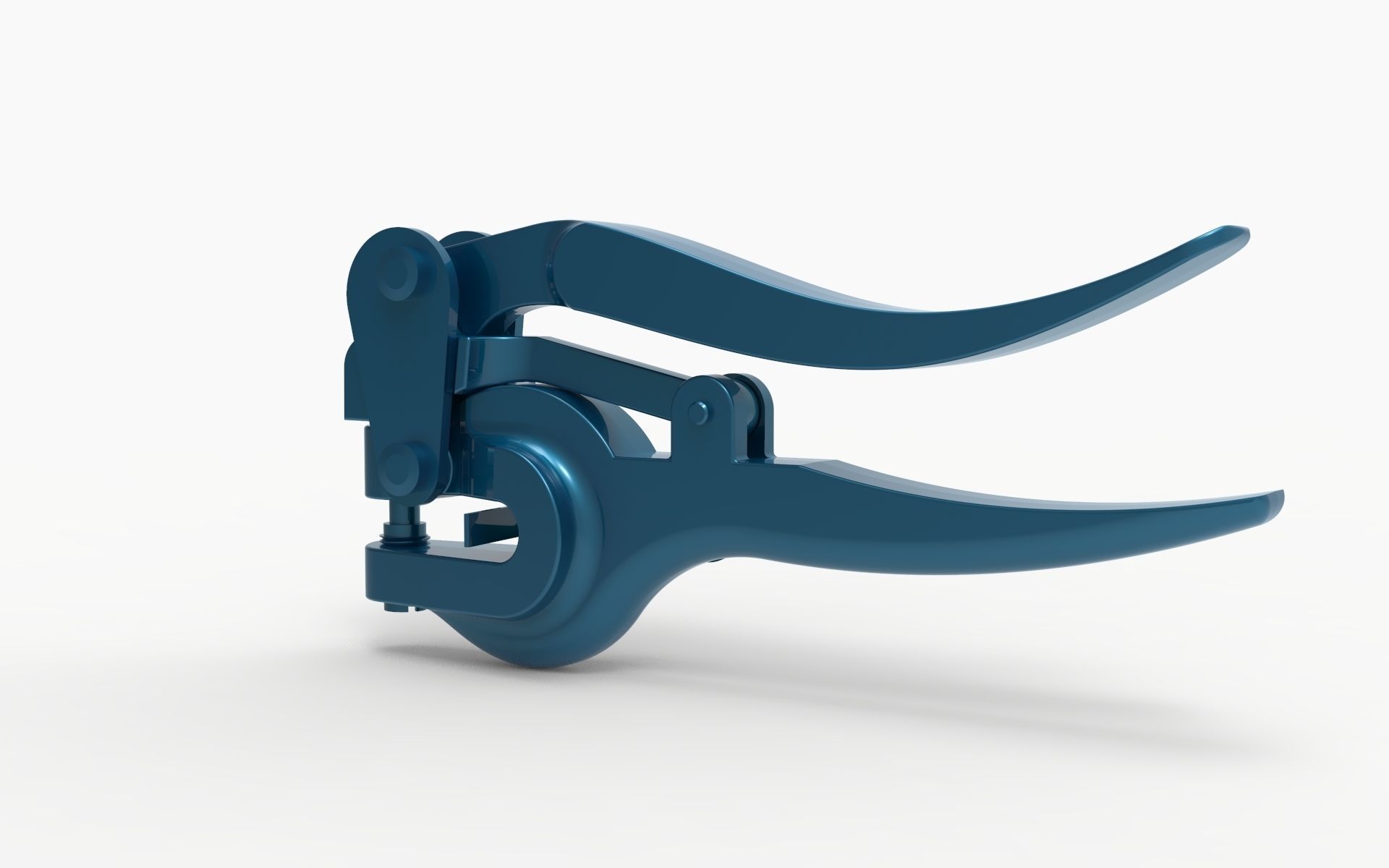 Single One Hole Punch Machine 3D model_3