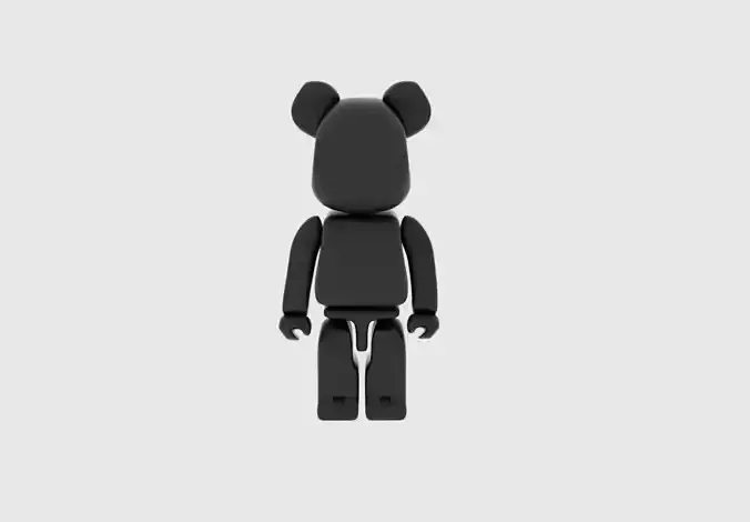 rigged bear brick 3D model