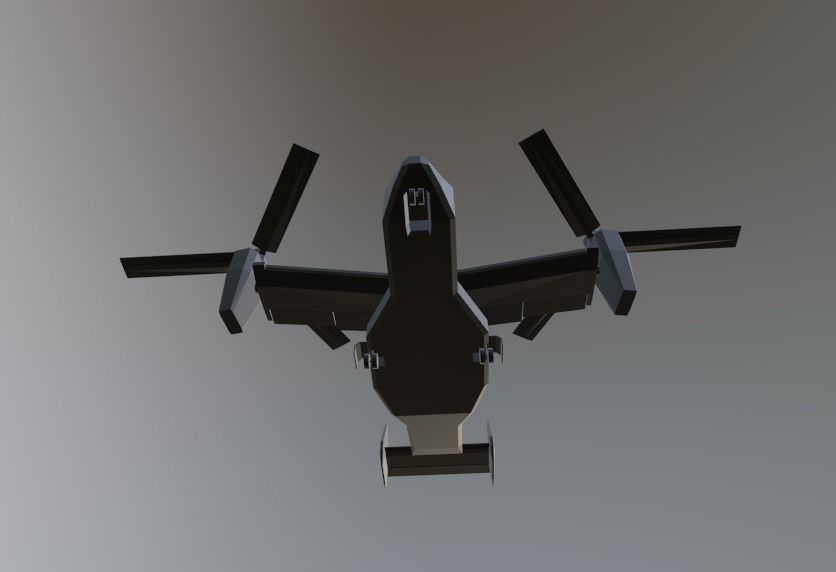 V22 Osprey  Low-poly 3D model_4