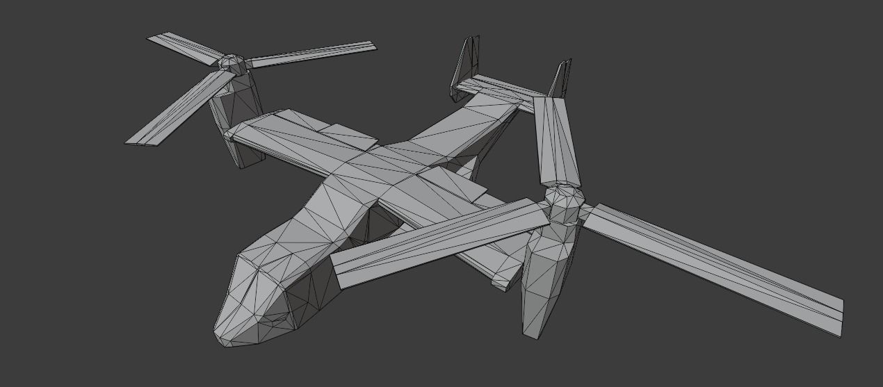 V22 Osprey  Low-poly 3D model_8