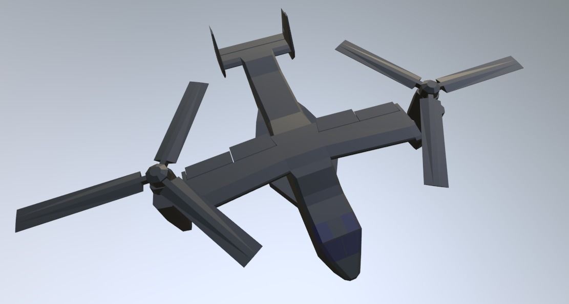 V22 Osprey  Low-poly 3D model_1