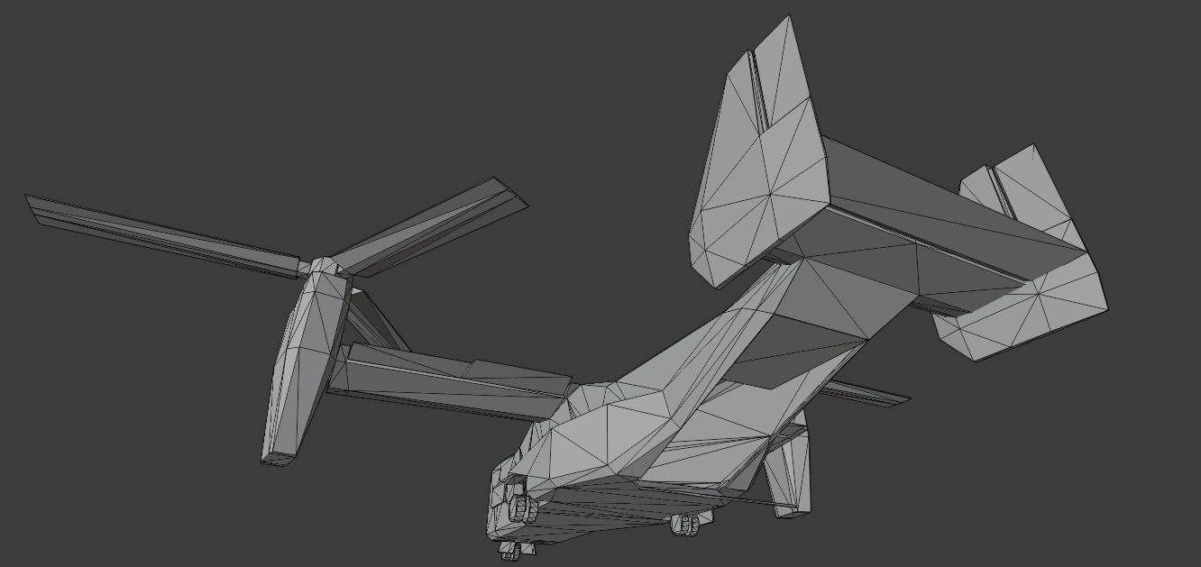 V22 Osprey  Low-poly 3D model_9