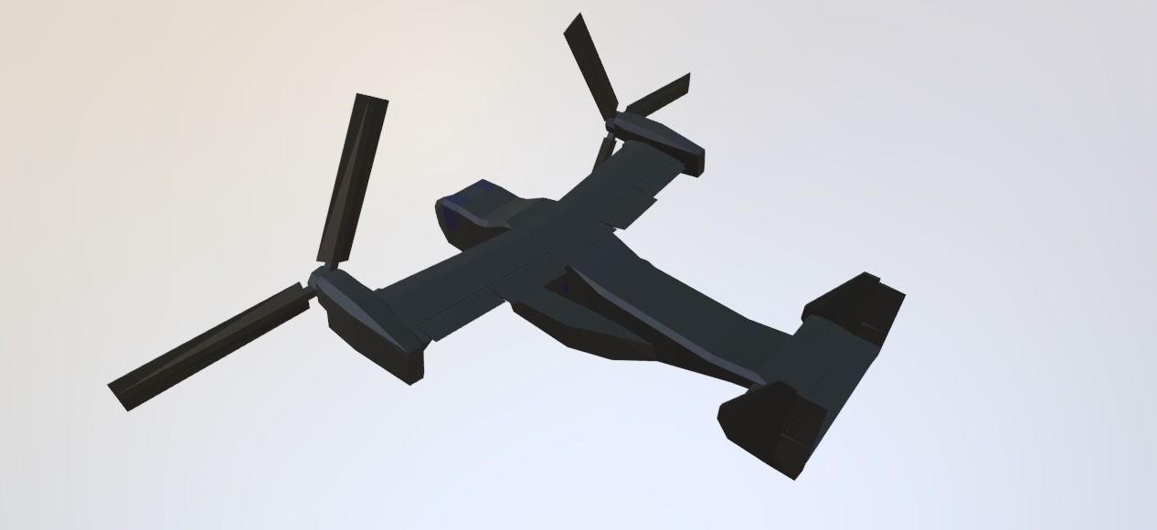 V22 Osprey  Low-poly 3D model_6