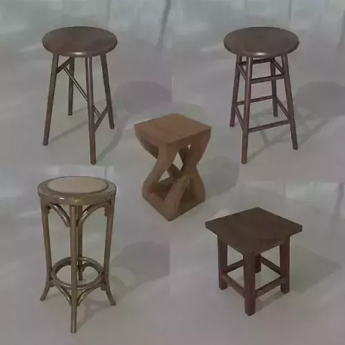 Wooden Cafe Bar Stool Chair set
