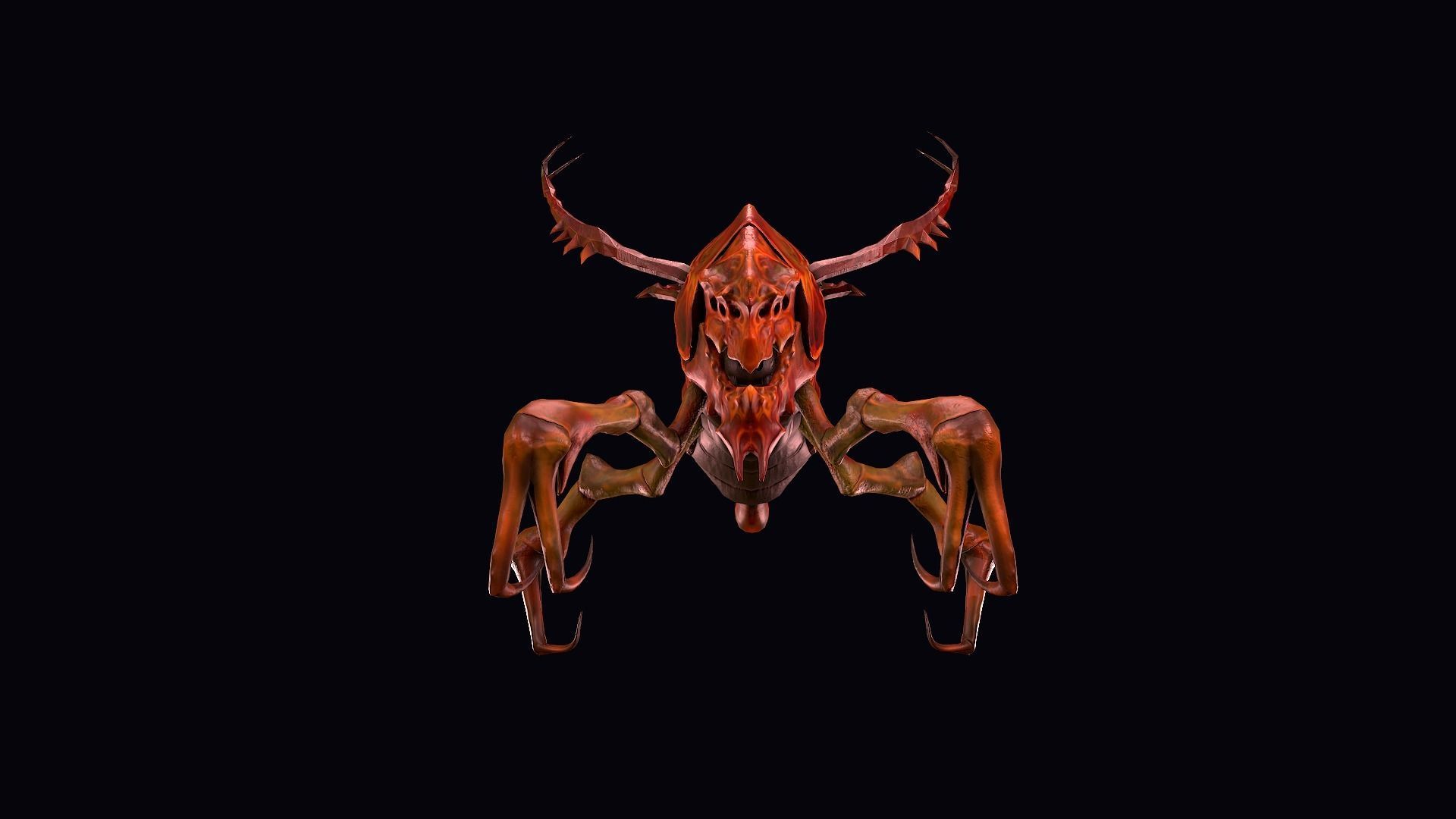 Baby Insect Low Low-poly 3D model_5