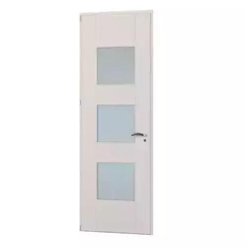 Door  White Glass Panel