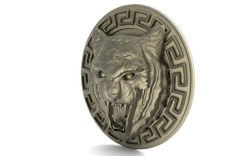 Tiger pendant 3D print model_7