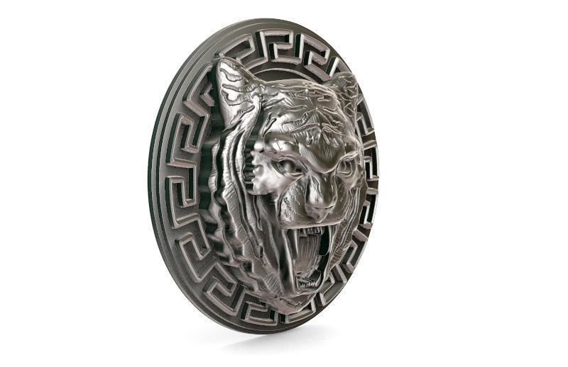 Tiger pendant 3D print model_5
