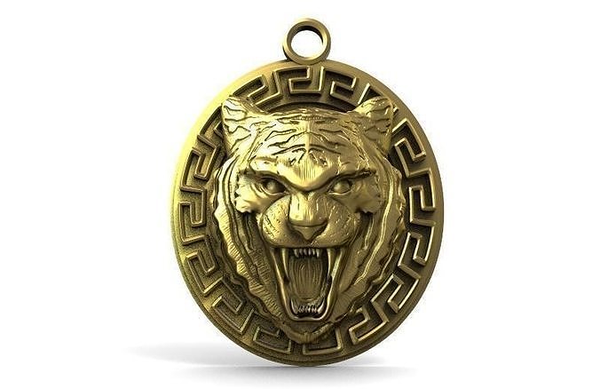 Tiger pendant 3D print model