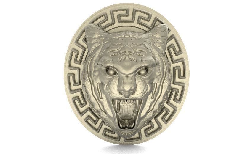 Tiger pendant 3D print model_6
