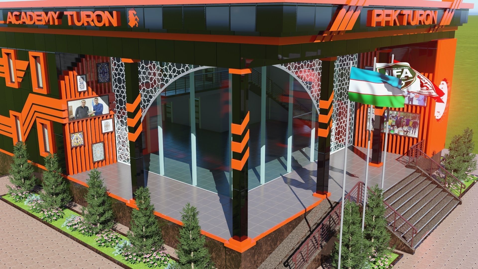 PFC TURON FOOTBALL ACADEMY UZBEKISTAN FERGANA YAYPAN 3D model_16