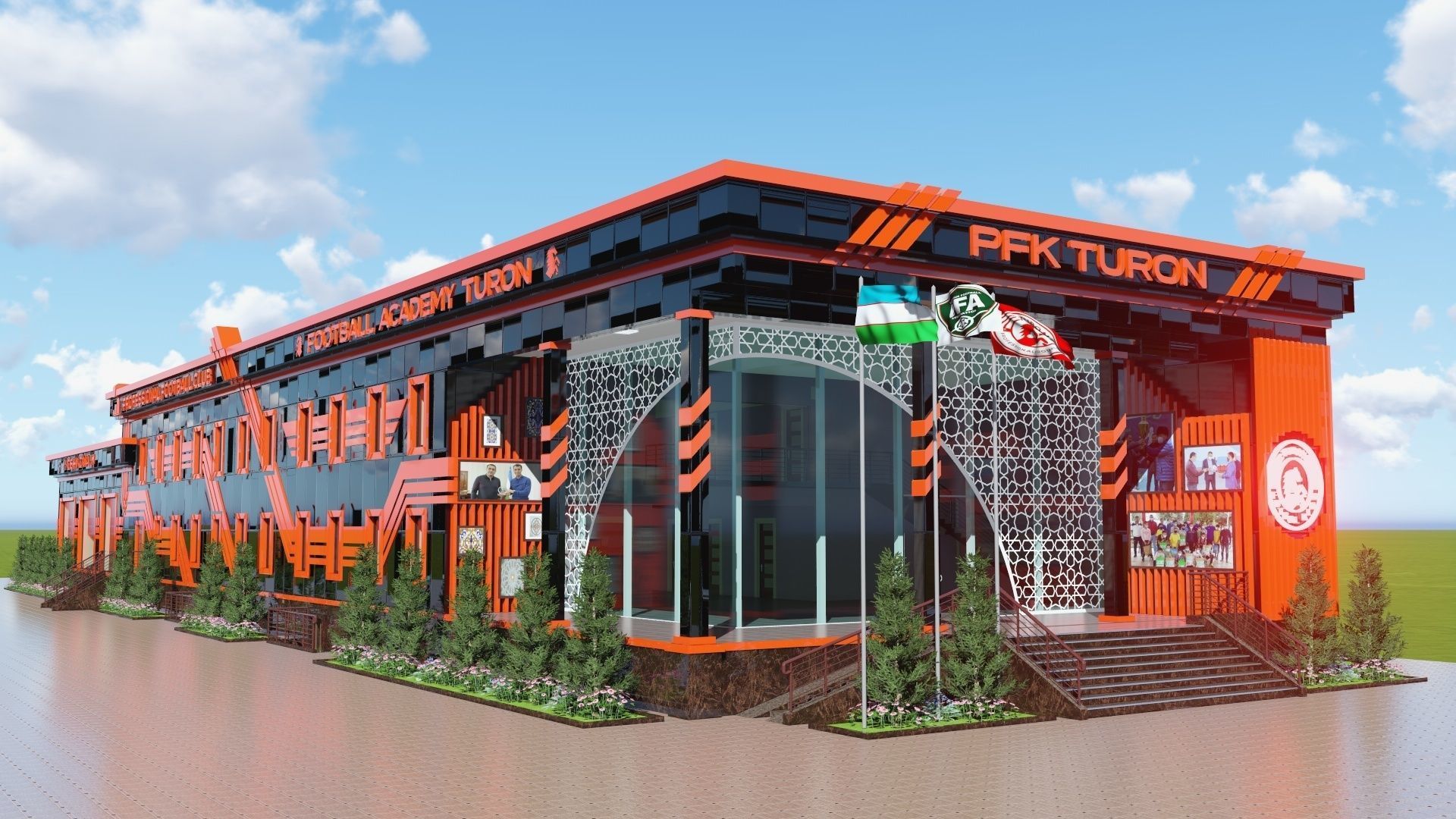PFC TURON FOOTBALL ACADEMY UZBEKISTAN FERGANA YAYPAN 3D model_21