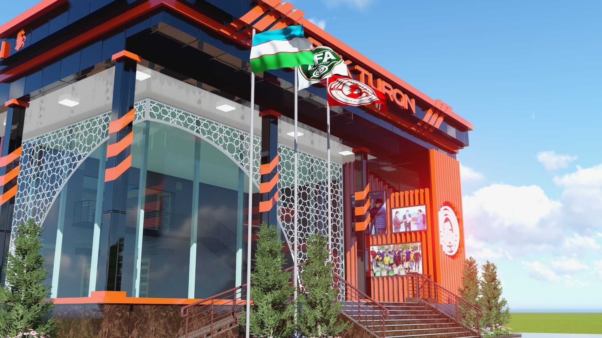 PFC TURON FOOTBALL ACADEMY UZBEKISTAN FERGANA YAYPAN 3D model_8