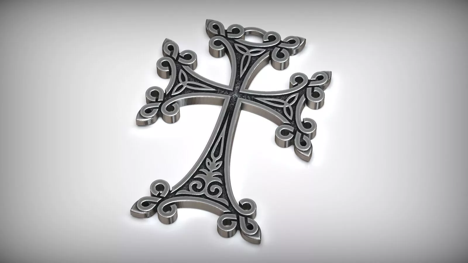 Armenian Cross Stone Khachkar Amulet Pendant Free 3D print model