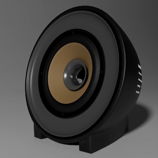 Vintage HIFI Mobile Loudspeaker-Beam SR 408 3D model_8