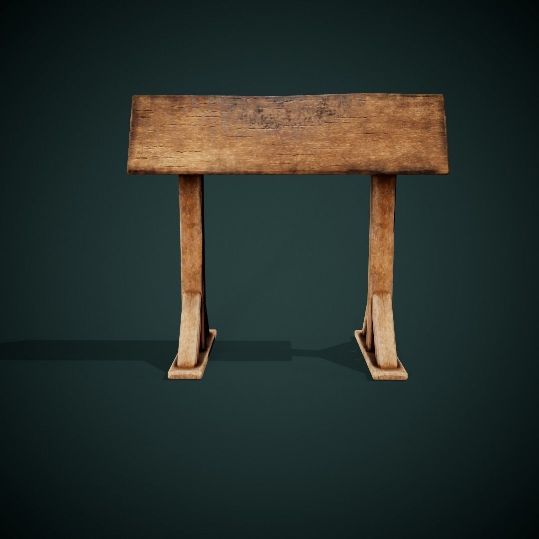 Medieval dungeon torture devices - Stocks - Rack PBR Low poly Low-poly 3D model_17