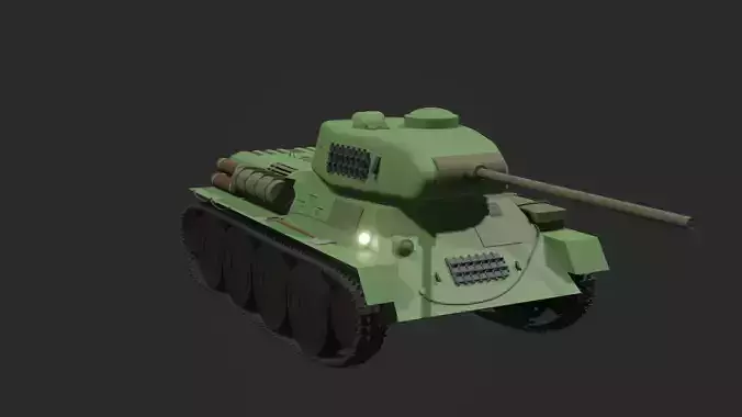 LowPoly Tank T34-85 