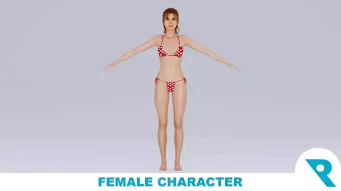 Realistic Female Character - Carmen 3D model