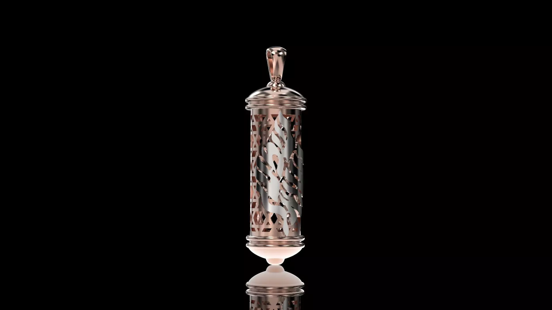 Shema Mezuzah Pendant 2 Sizes 3D print model_0