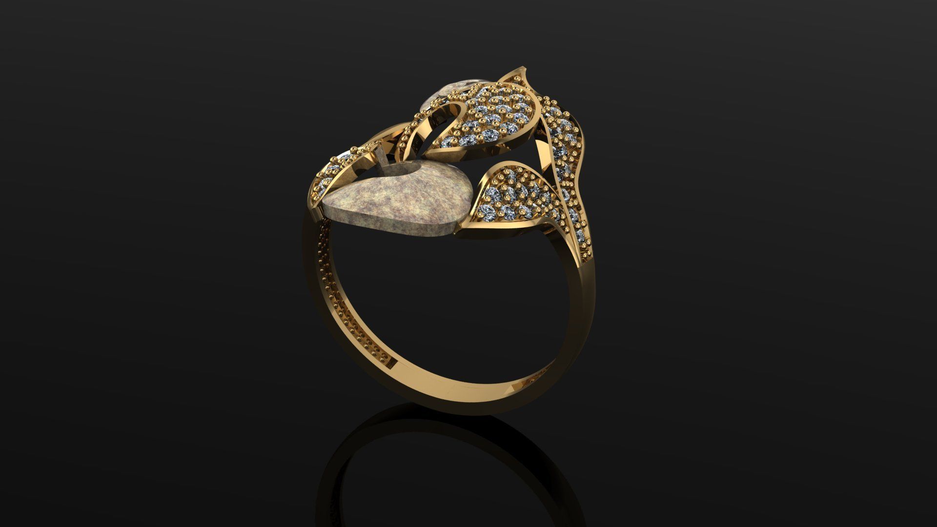 ring gold  3D print model_11