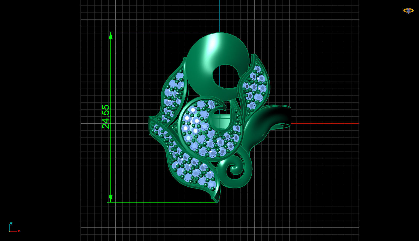 ring gold  3D print model_8