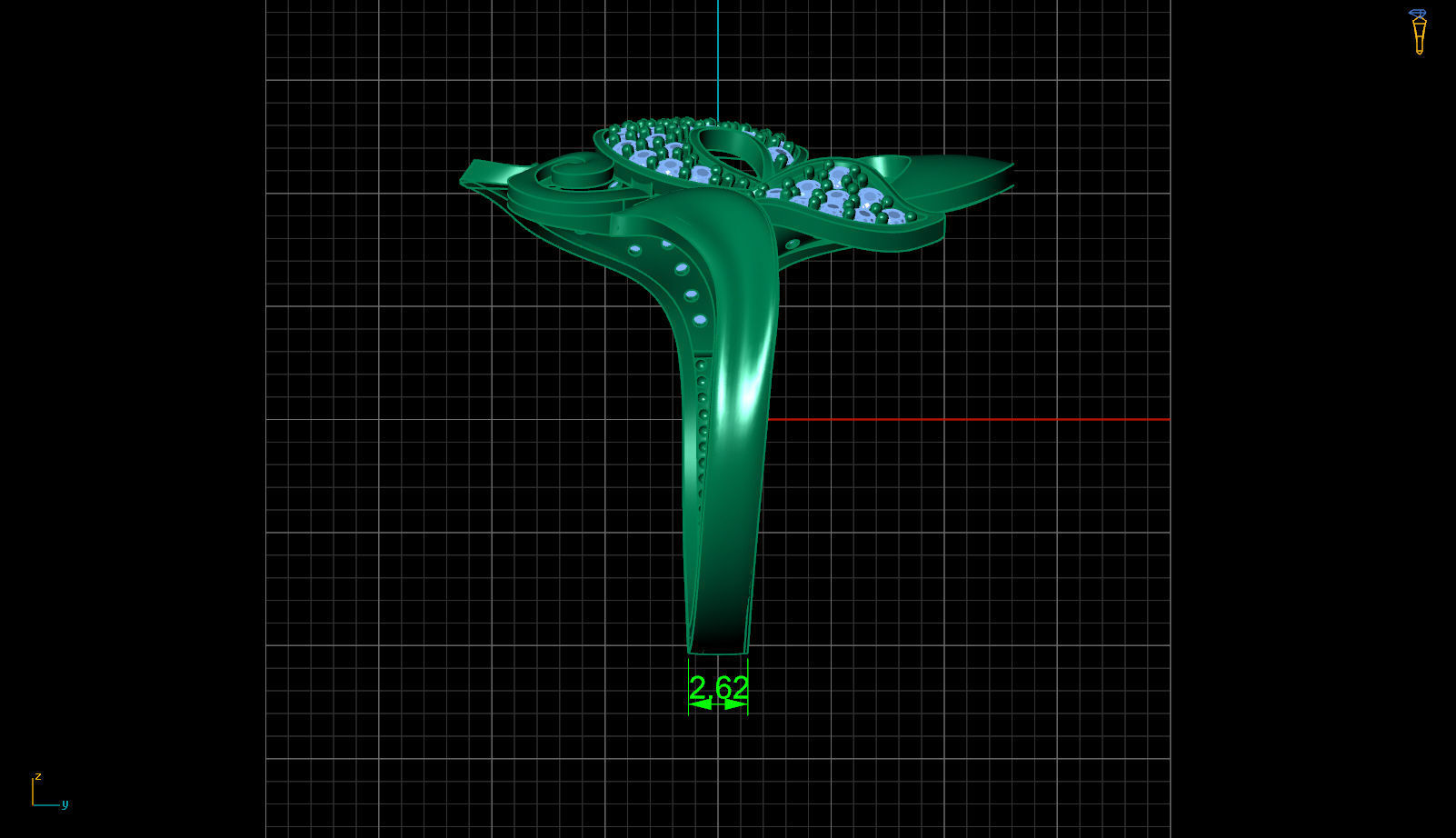 ring gold  3D print model_9