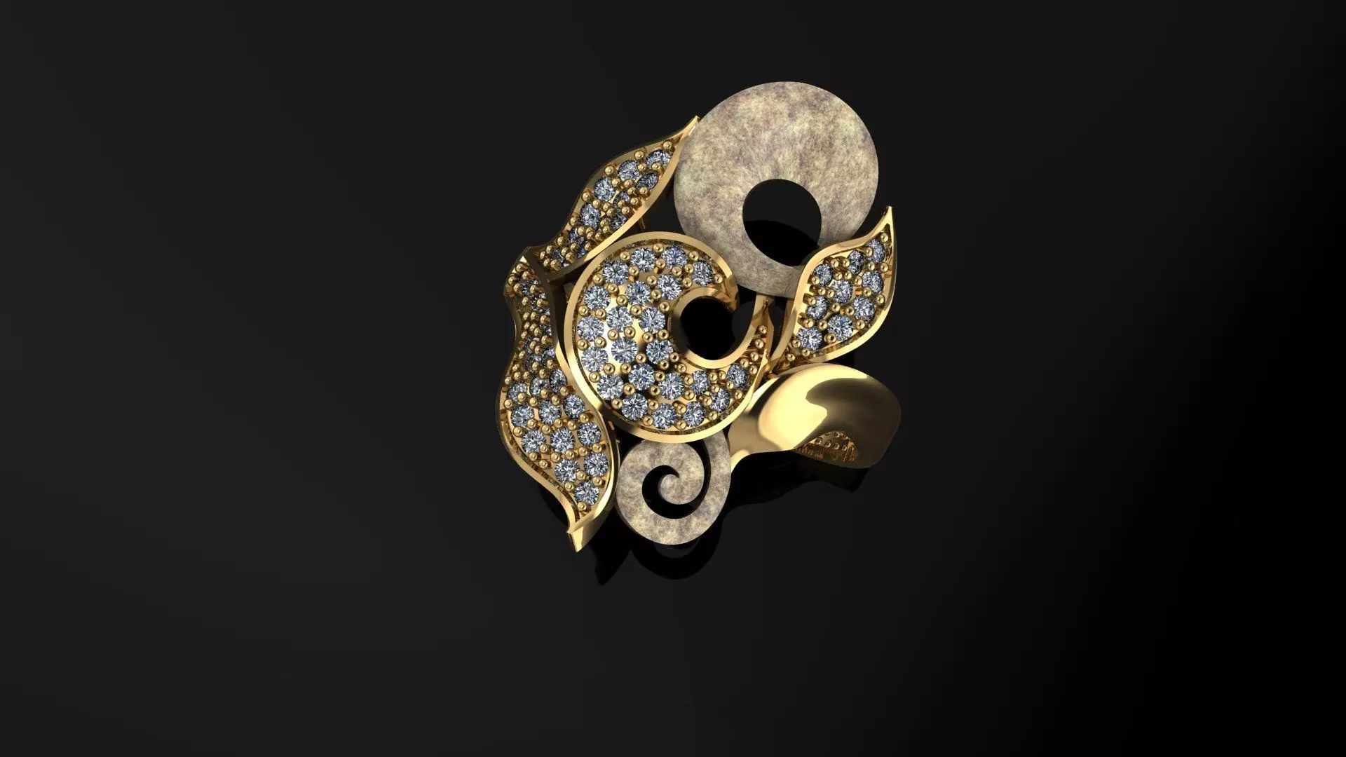 ring gold  3D print model_0