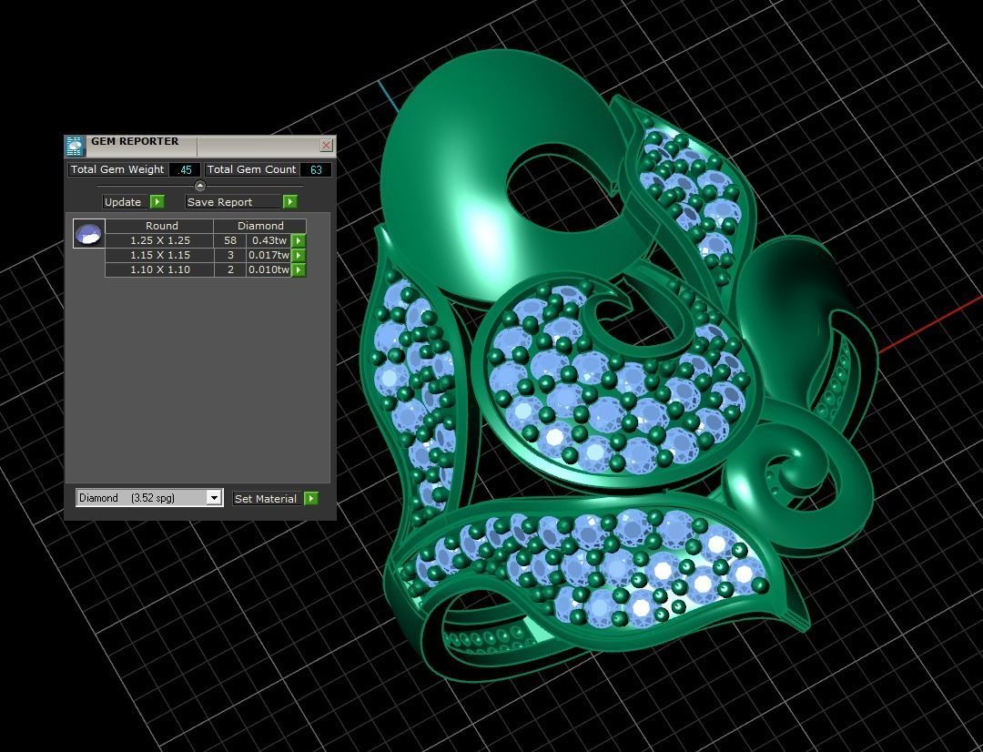 ring gold  3D print model_6