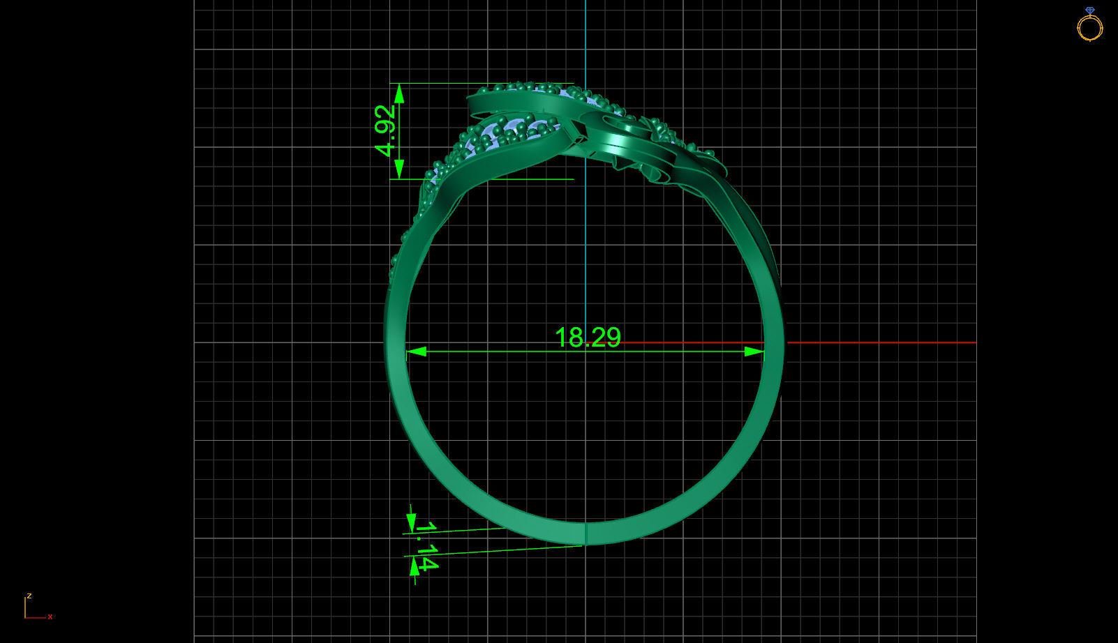 ring gold  3D print model_5