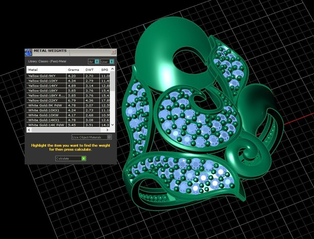 ring gold  3D print model_7