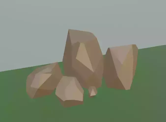 Simple Stones low-poly