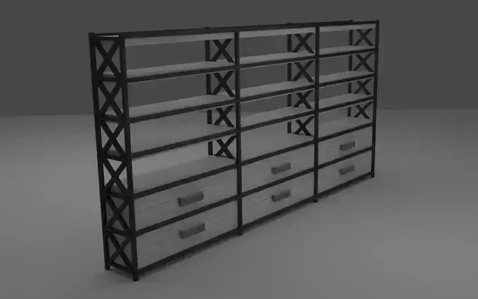 wardrobe shelving unit with drawers