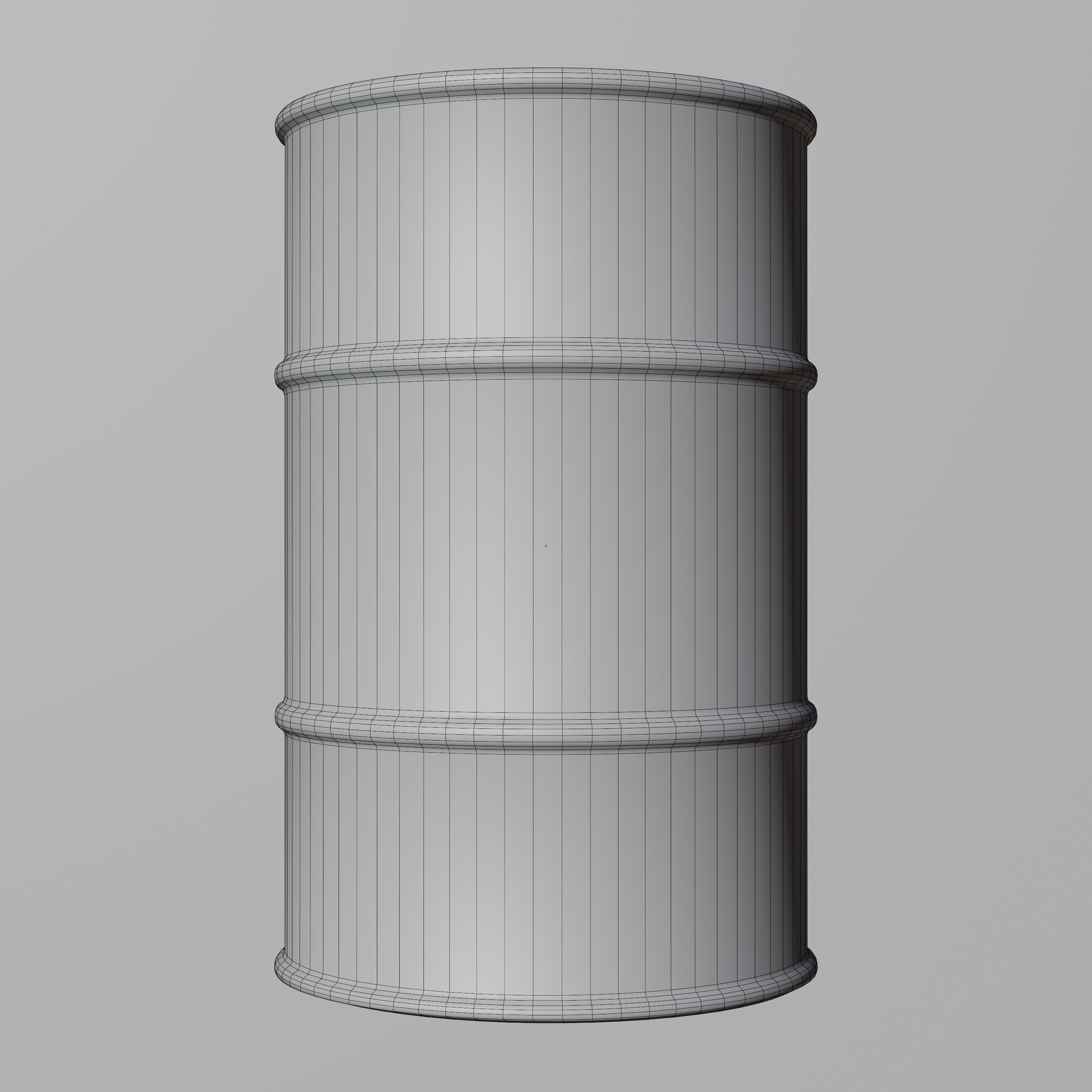 Metal barrels low poly collection  Low-poly 3D model_9