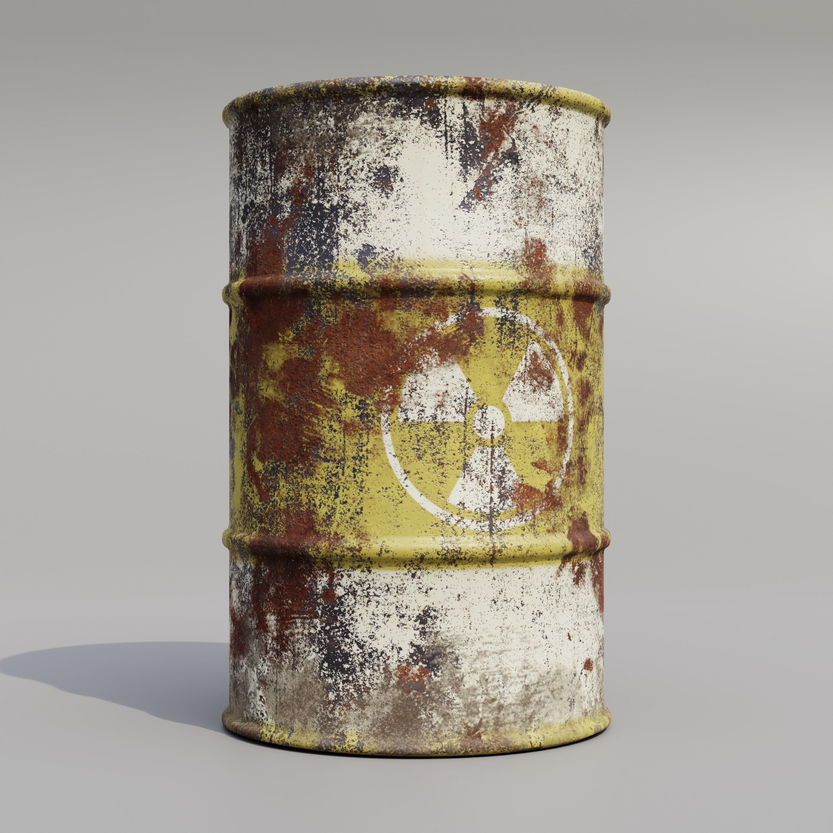Metal barrels low poly collection  Low-poly 3D model_3