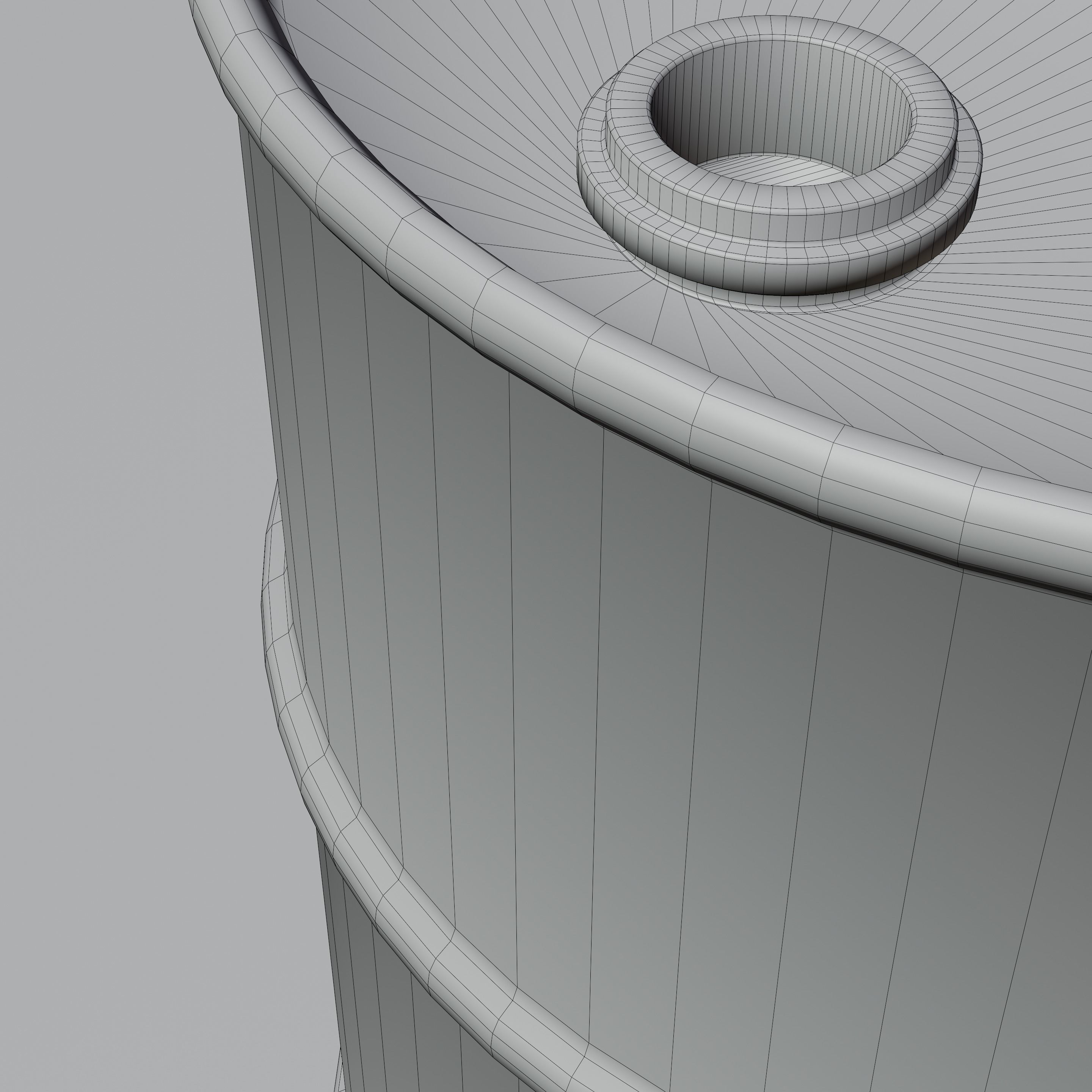 Metal barrels low poly collection  Low-poly 3D model_8