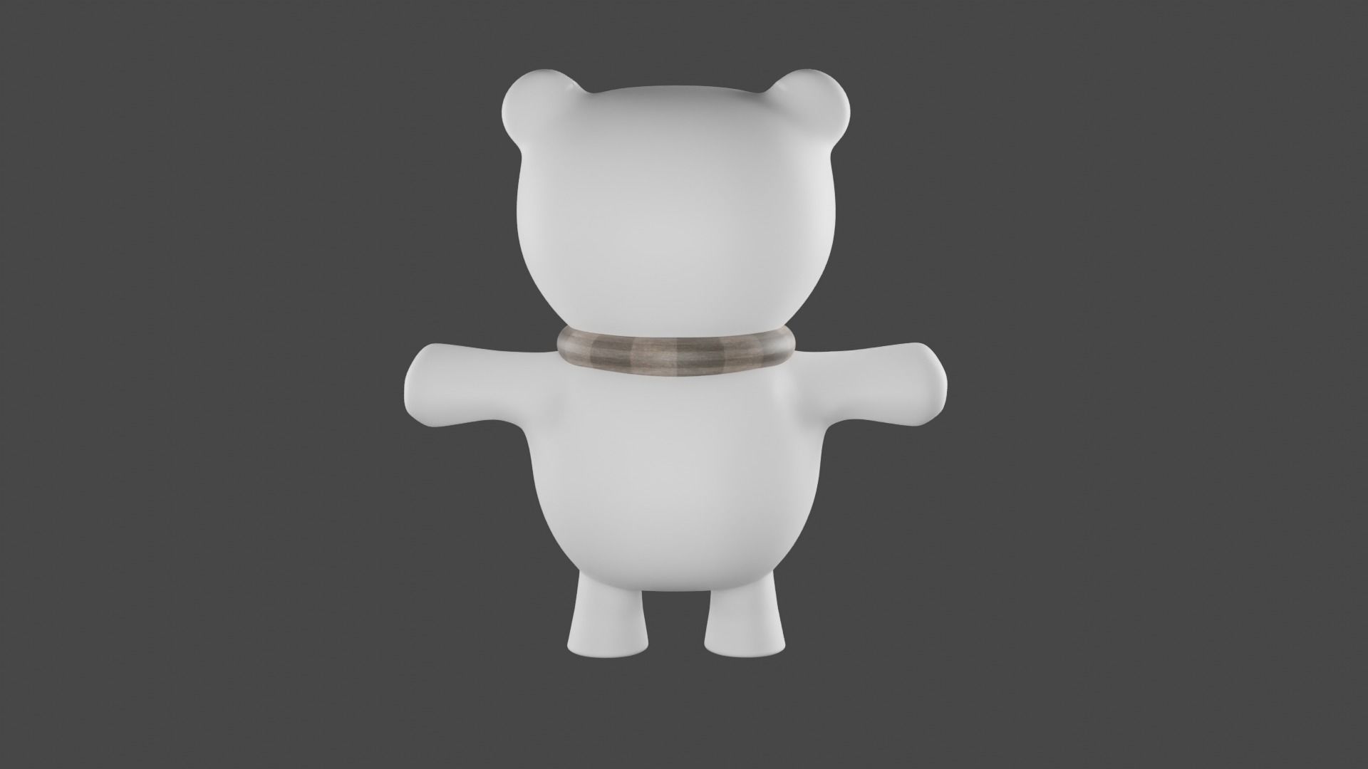 3D Character Teddy Bear Snow Bear 3D illustration 3D model_4