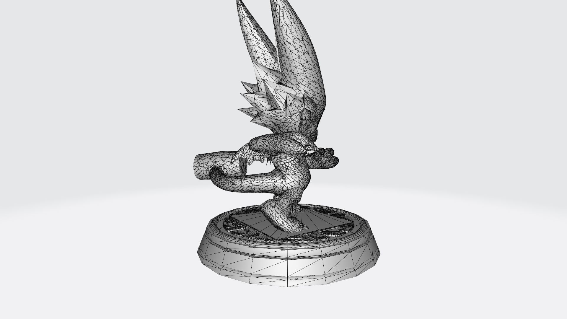 Gumdramon sonic hedgehog trophy 3D print model_6