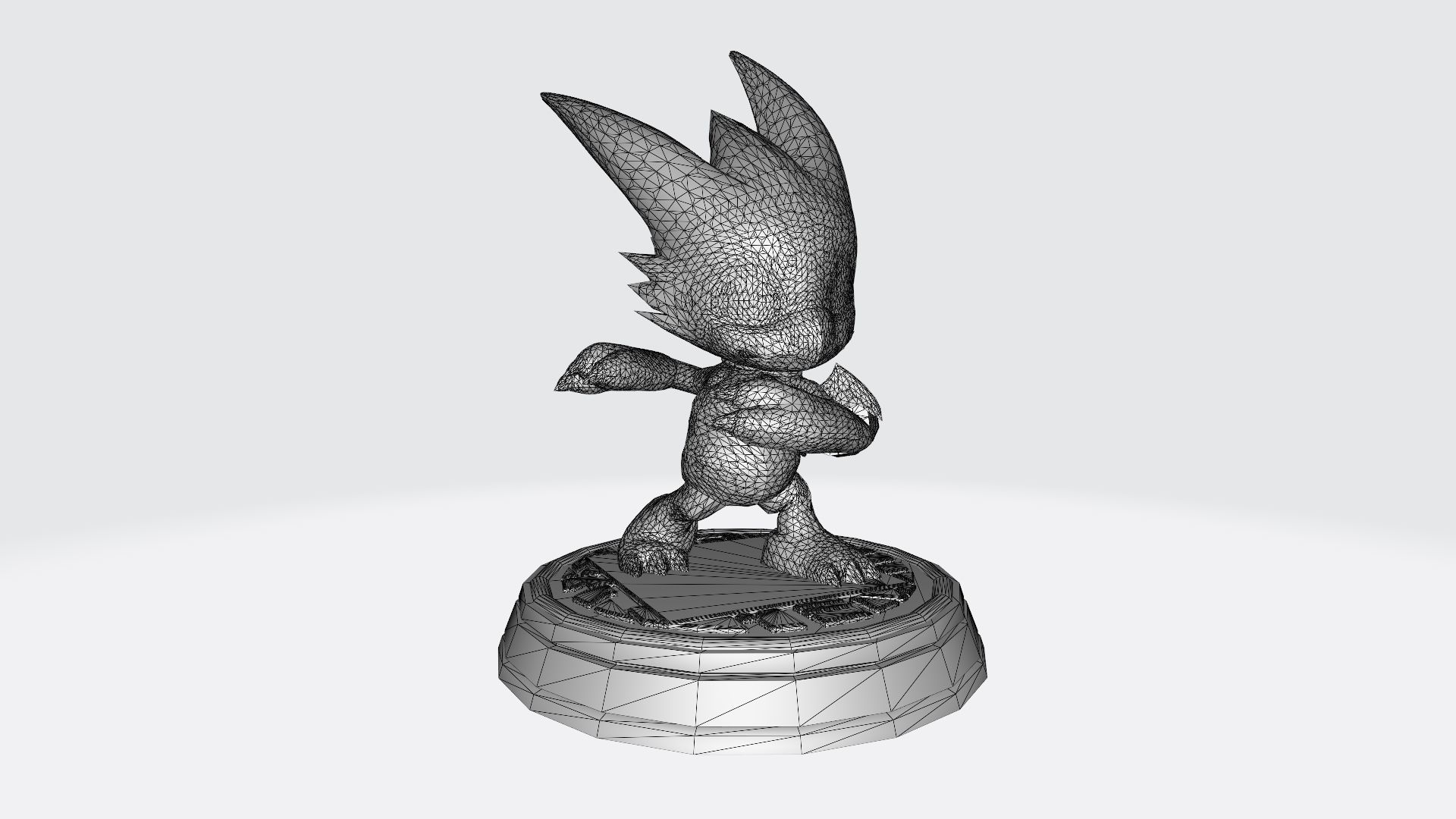 Gumdramon sonic hedgehog trophy 3D print model_4