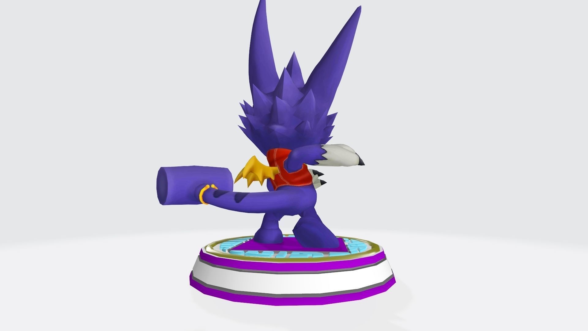 Gumdramon sonic hedgehog trophy 3D print model_2