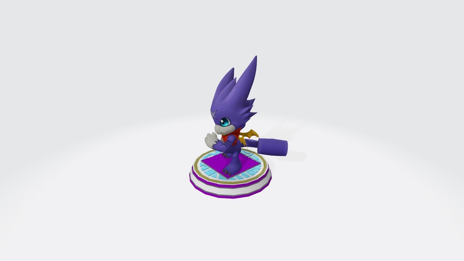 Gumdramon sonic hedgehog trophy 3D print model_3