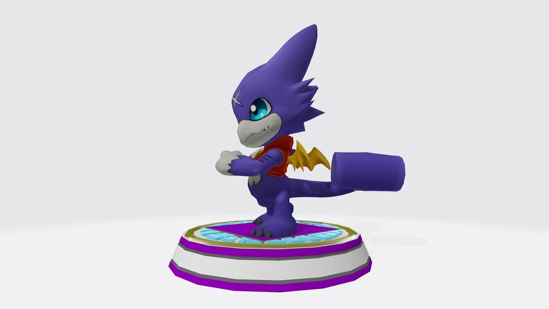 Gumdramon sonic hedgehog trophy 3D print model_1