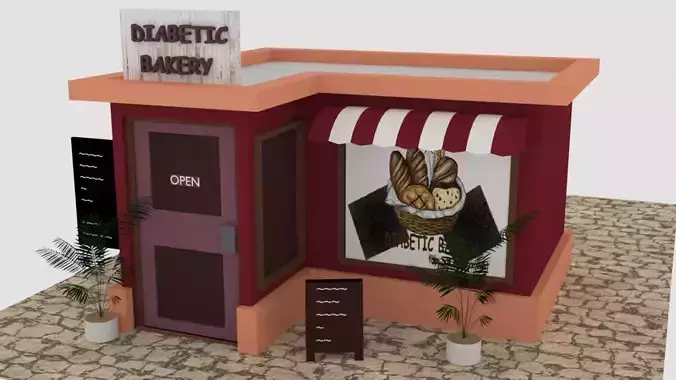 Bakery building with roof