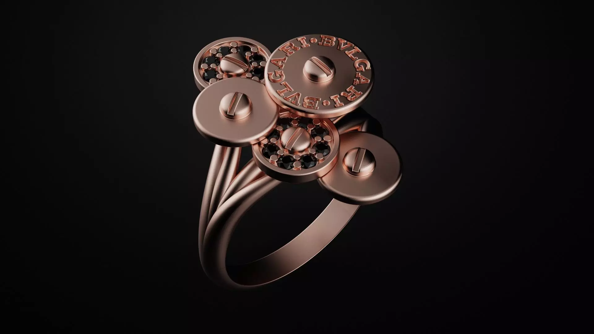 Ring BuLGARI 3D print model_0