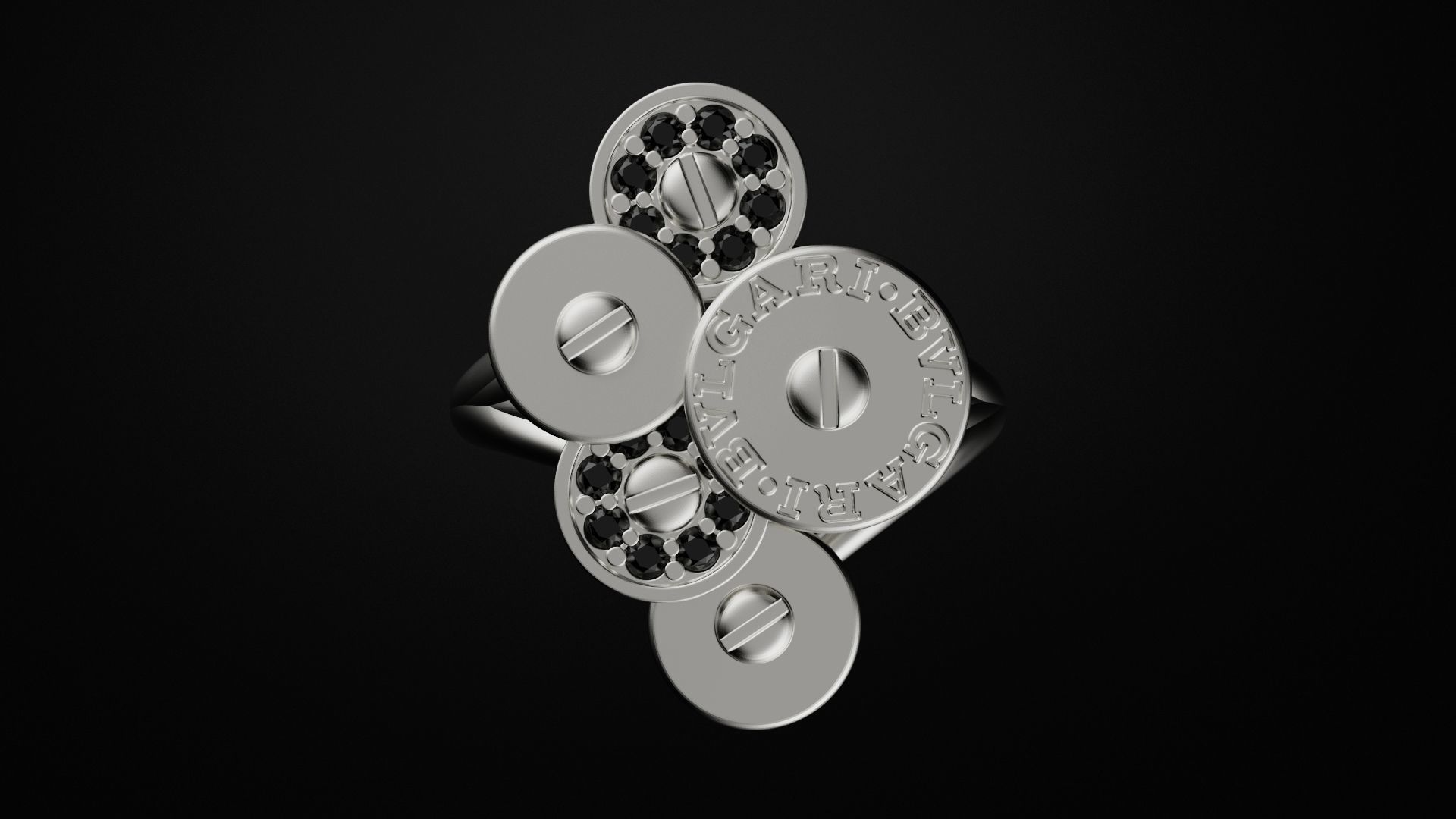 Ring BuLGARI 3D print model_5