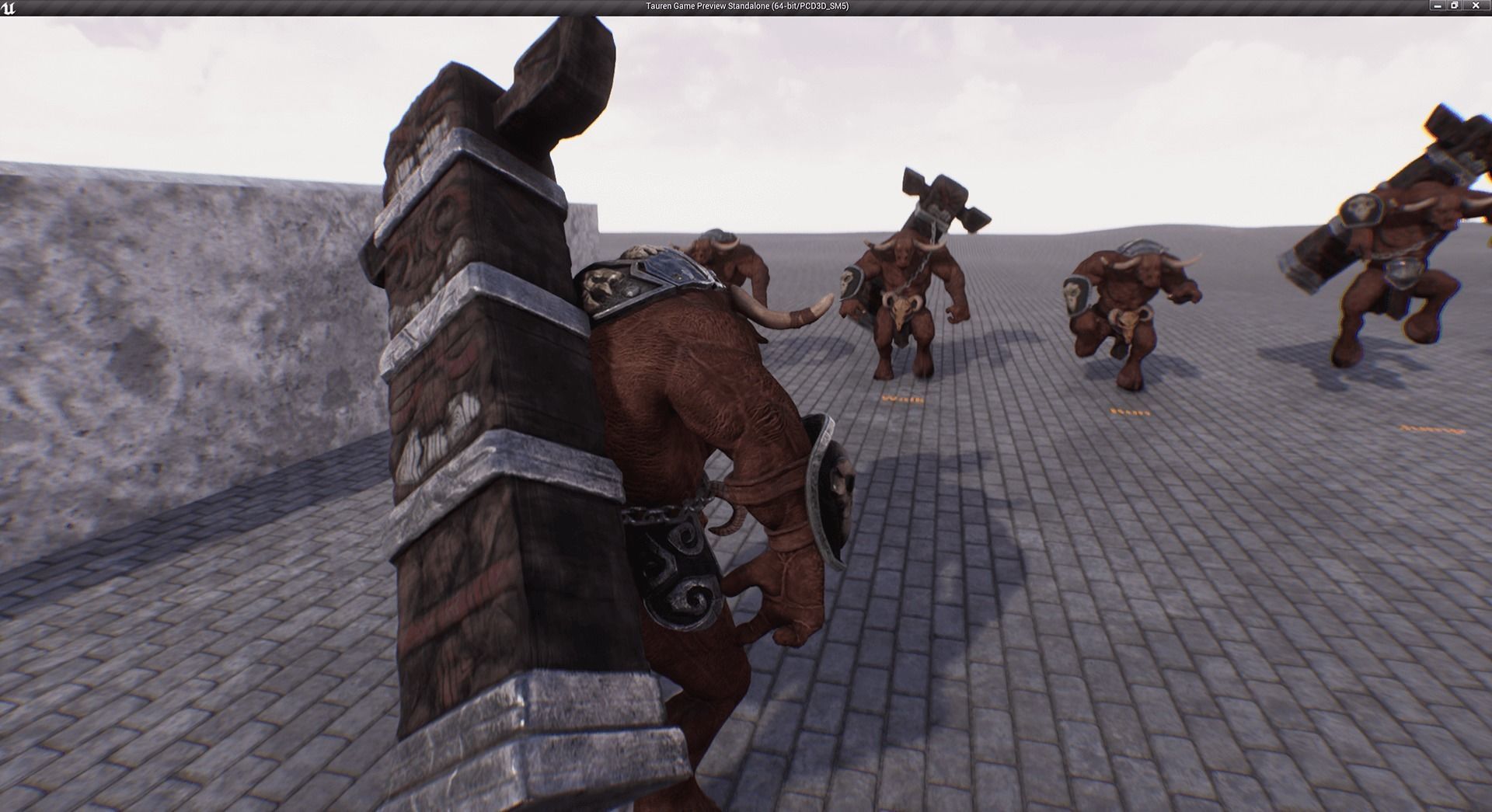 Modular Tauren Minotaur Monster Knight Warrior MMO RPG Low-poly 3D model_11