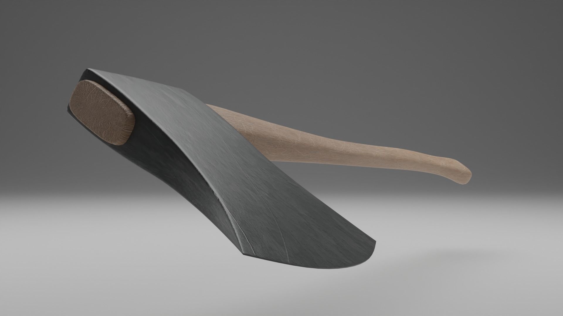 Axe wooden with good visual condition 3d model game-ready Low-poly 3D model_2