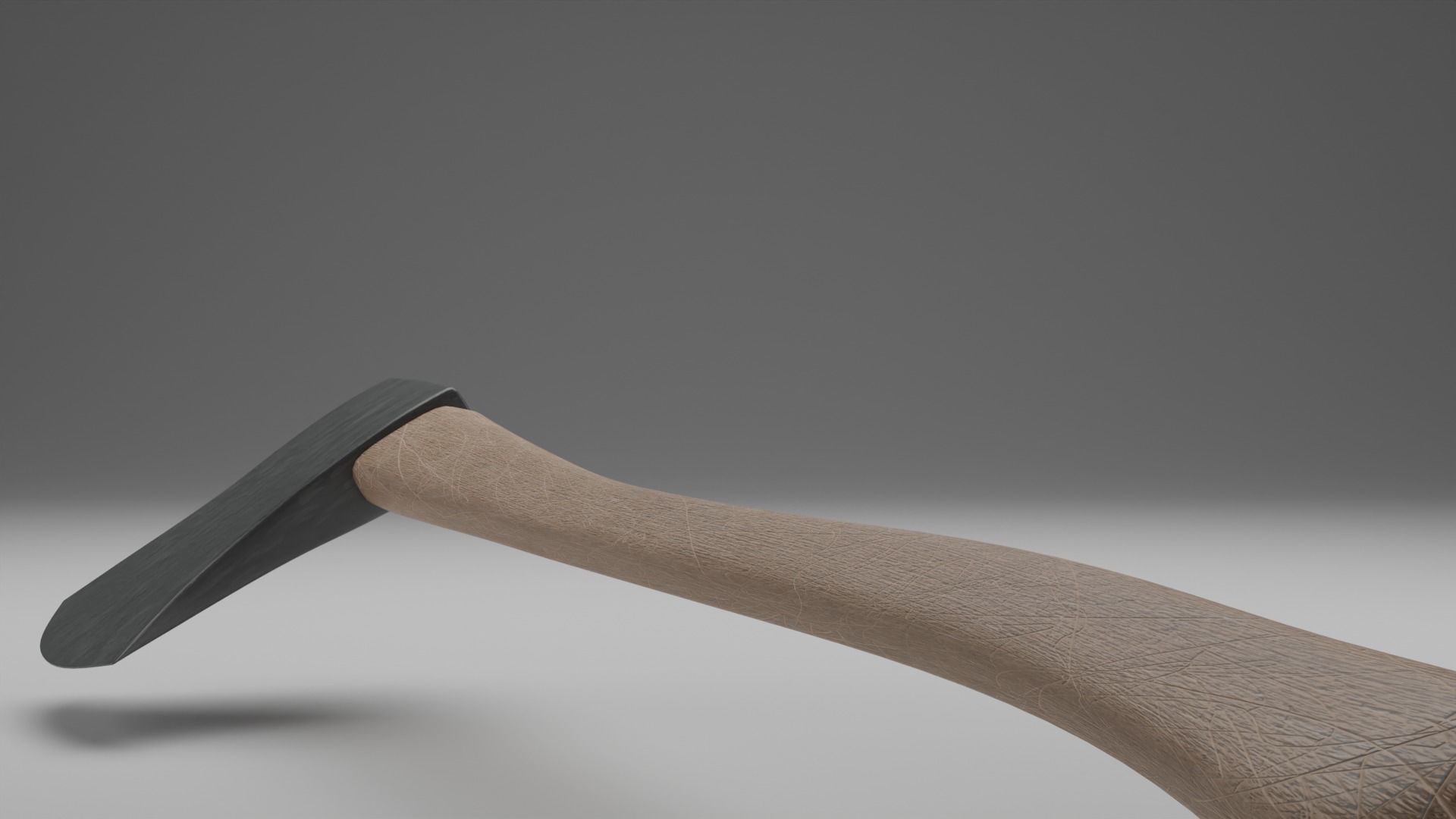 Axe wooden with good visual condition 3d model game-ready Low-poly 3D model_1
